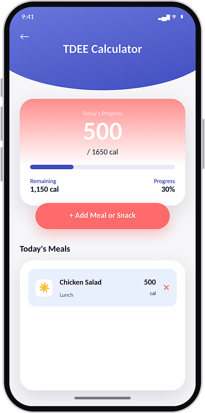 Today's calorie progress