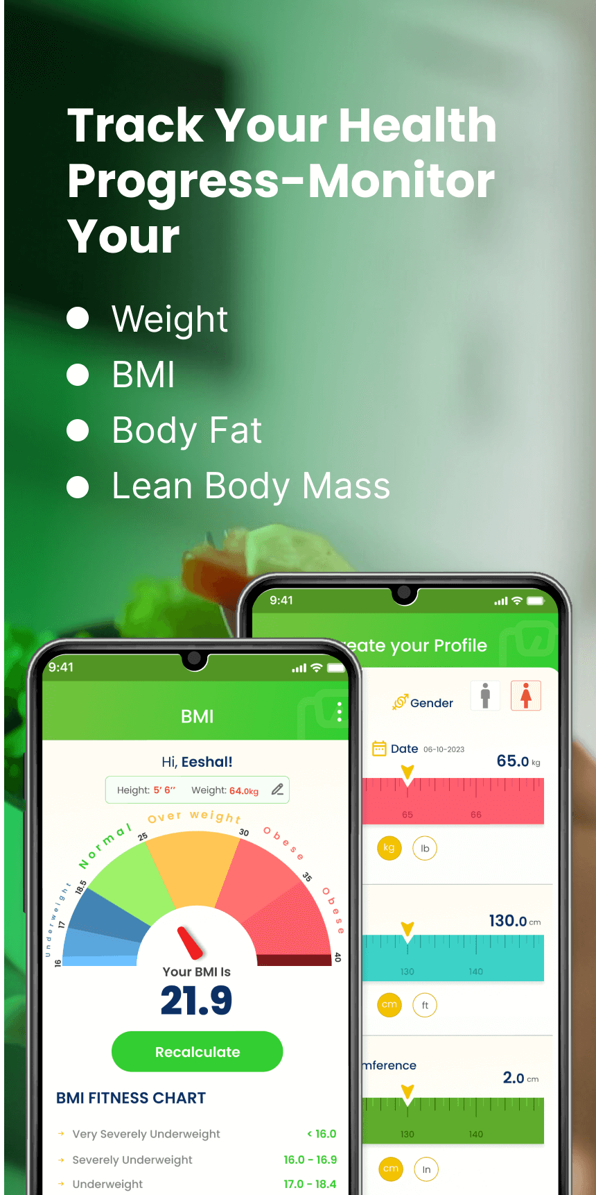 Karvo fitness tracking screens